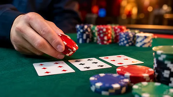 Druk op de pokerturn